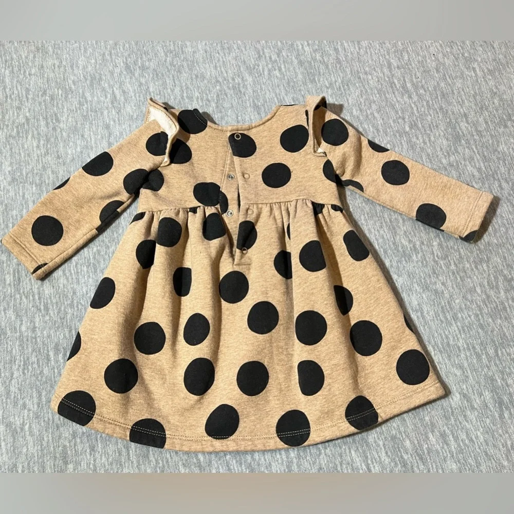 Carter’s fleece lined polkadot dress long sleeve girls‎ kids baby 18 months soft